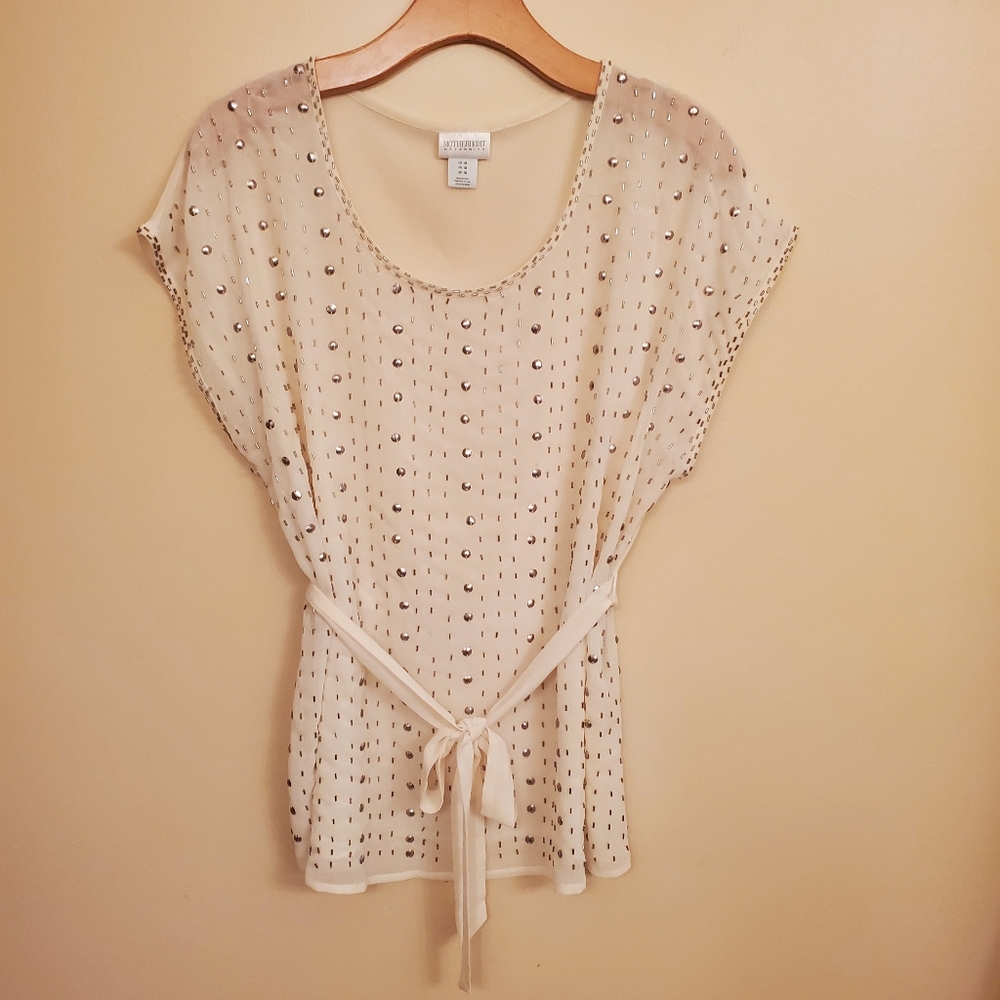MOTHERHOOD Sheer Studded Top SIZE M